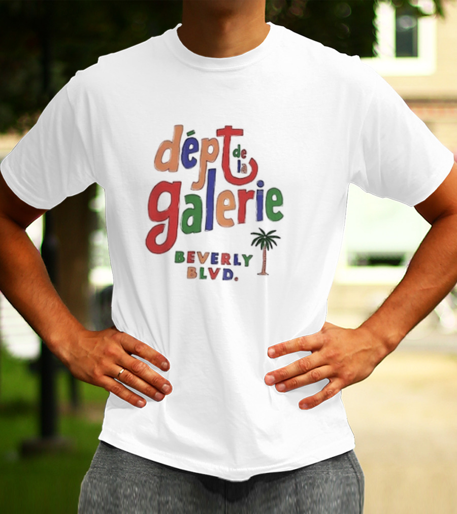 Dept De La Galerie Beverly Blvd Palm Tree Artistry T-Shirt