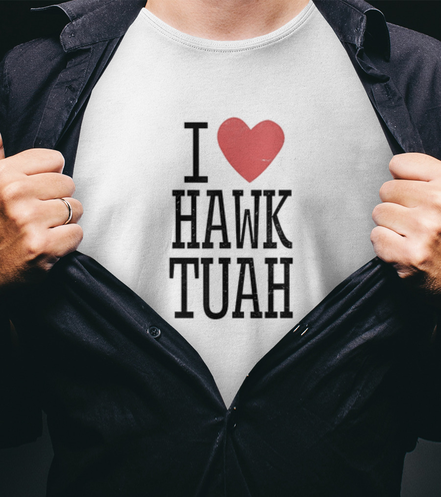 I Heart Hawk Tuah Guy Spit Joke Wet That Thang T-Shirt