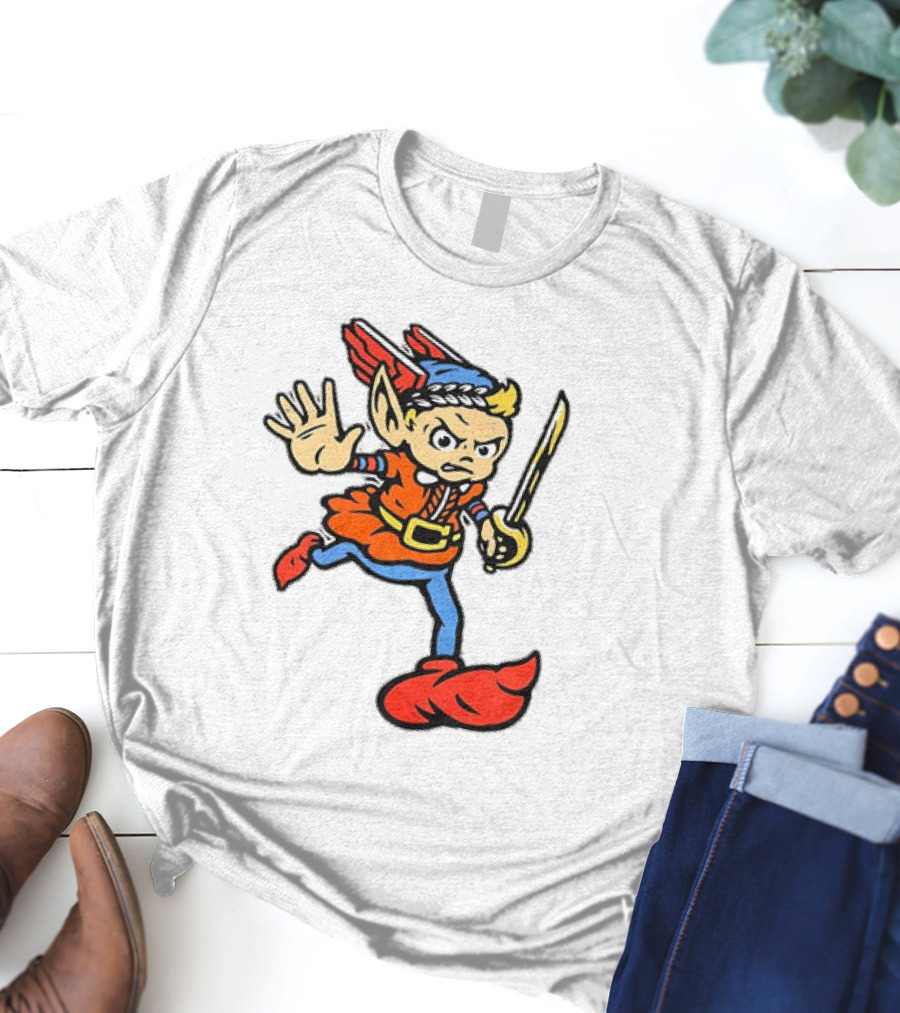 Cleveland Guardians Cartoon Baseball Mascot T-Shirt