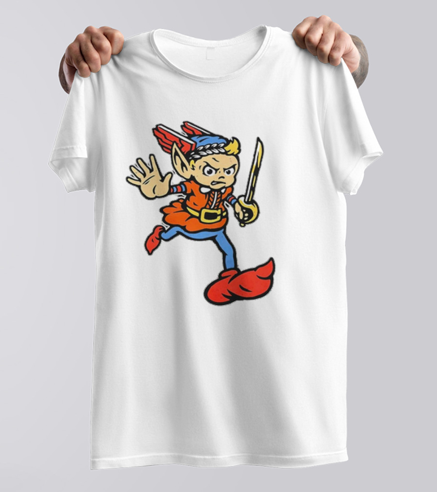 Cleveland Guardians Cartoon Baseball Mascot T-Shirt