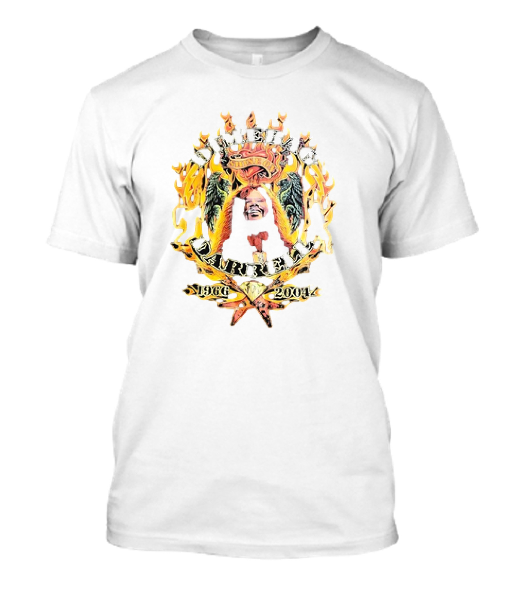 Dimebag Darrell 1966 2004 Vintage Shine On Flame Skull Crest Memorial T-Shirt