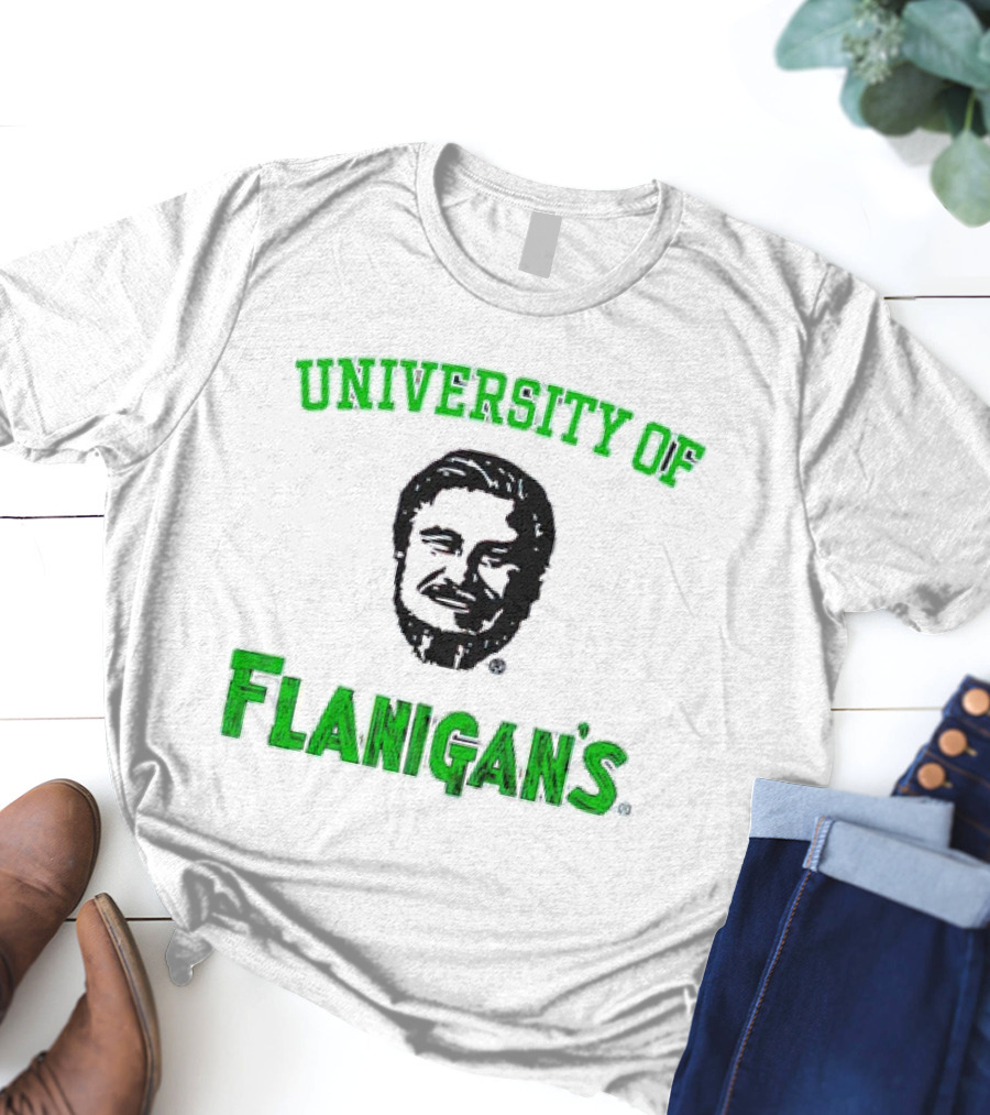 University Of Flanigan's Seafood Bar And Grill Iconic Green T-Shirt