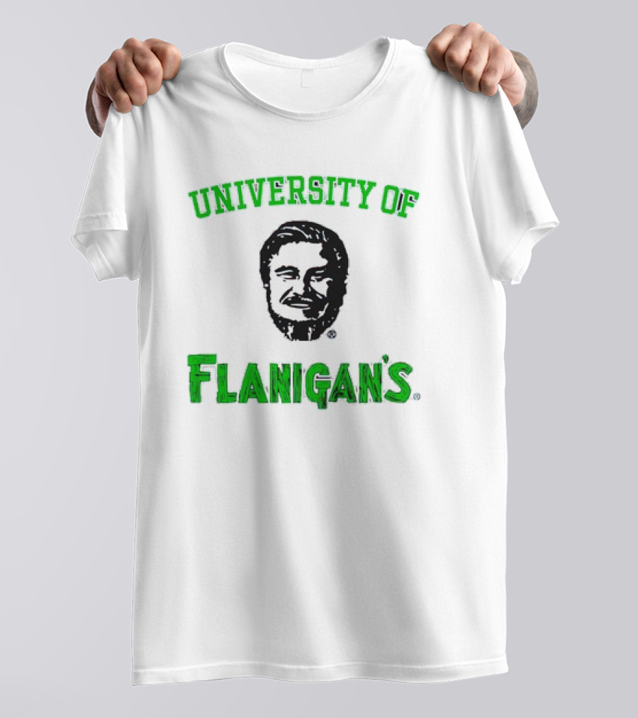 University Of Flanigan's Seafood Bar And Grill Iconic Green T-Shirt