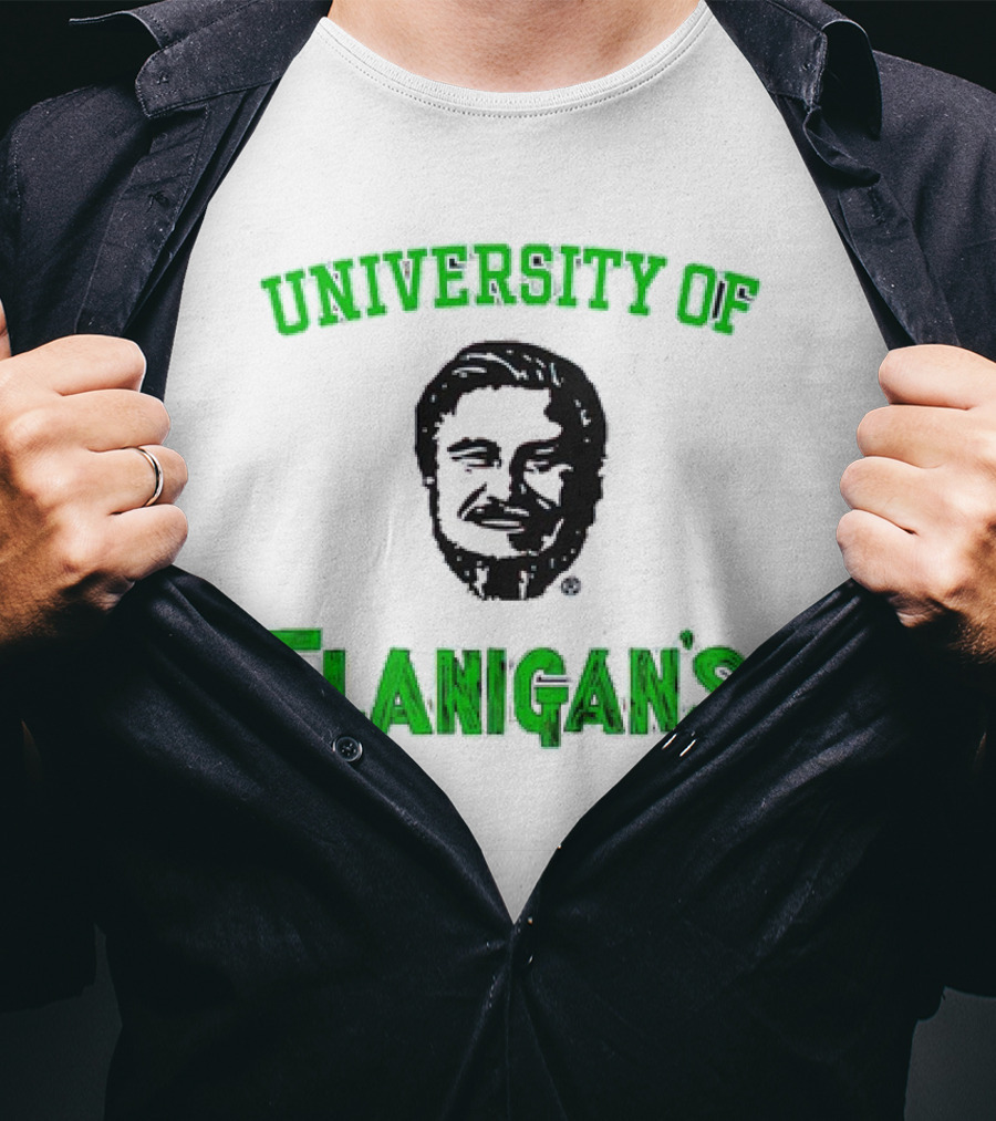 University Of Flanigan's Seafood Bar And Grill Iconic Green T-Shirt