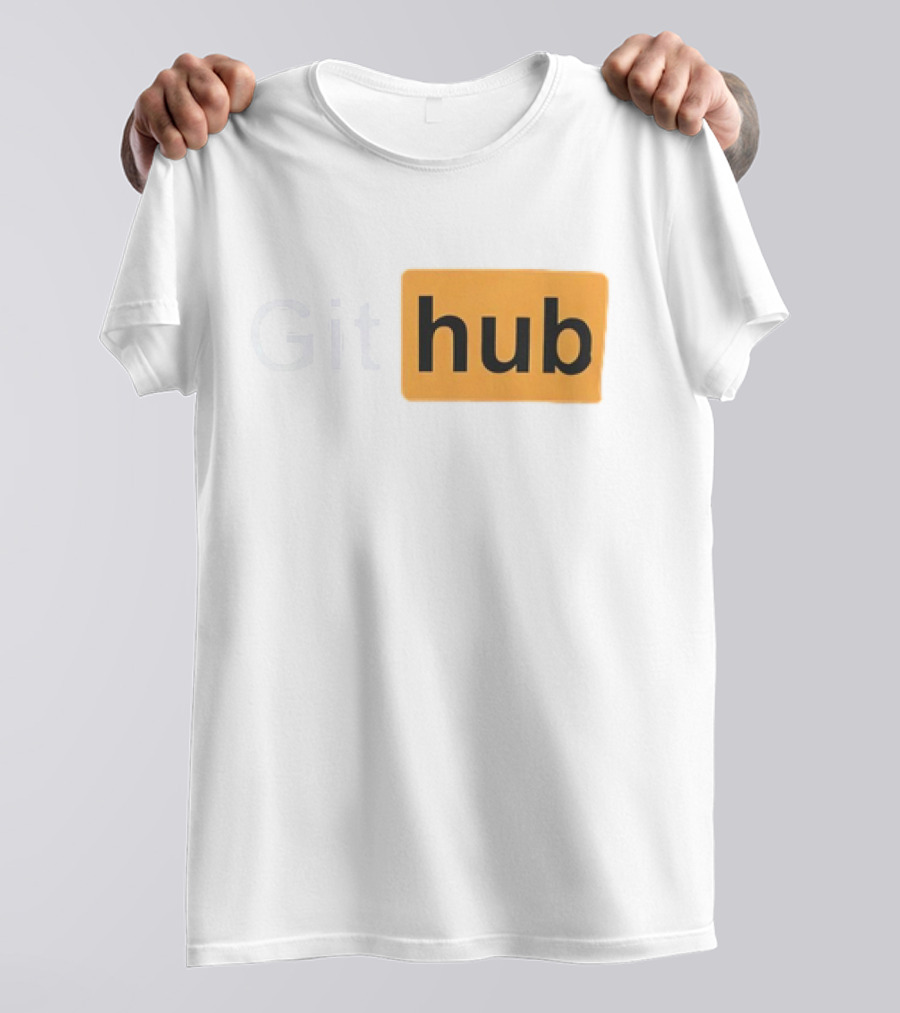 Git Hub Text With Yellow Highlight T-Shirt