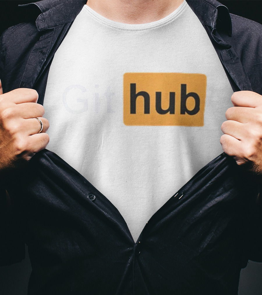 Git Hub Text With Yellow Highlight T-Shirt