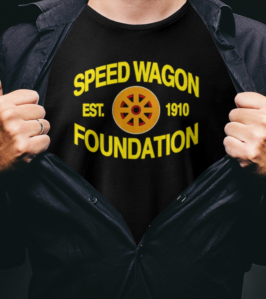 Speed Wagon Foundation Est 1910 Emblem With Wheel T-Shirt
