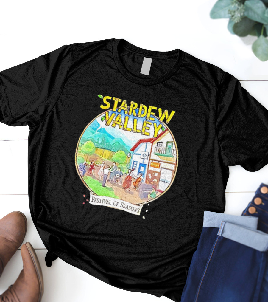 Stardew Valley Festival Of Seasons Pelican Town Celebration Scene T-Shirt