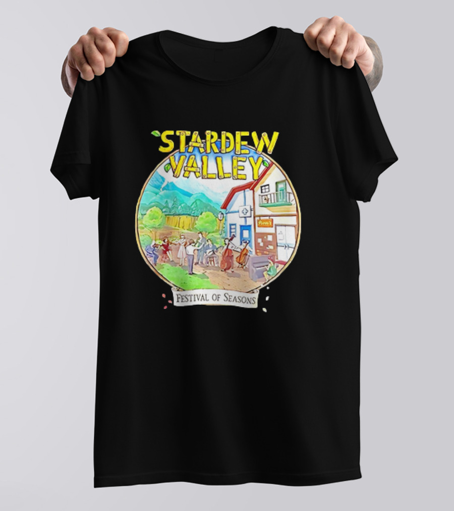 Stardew Valley Festival Of Seasons Pelican Town Celebration Scene T-Shirt