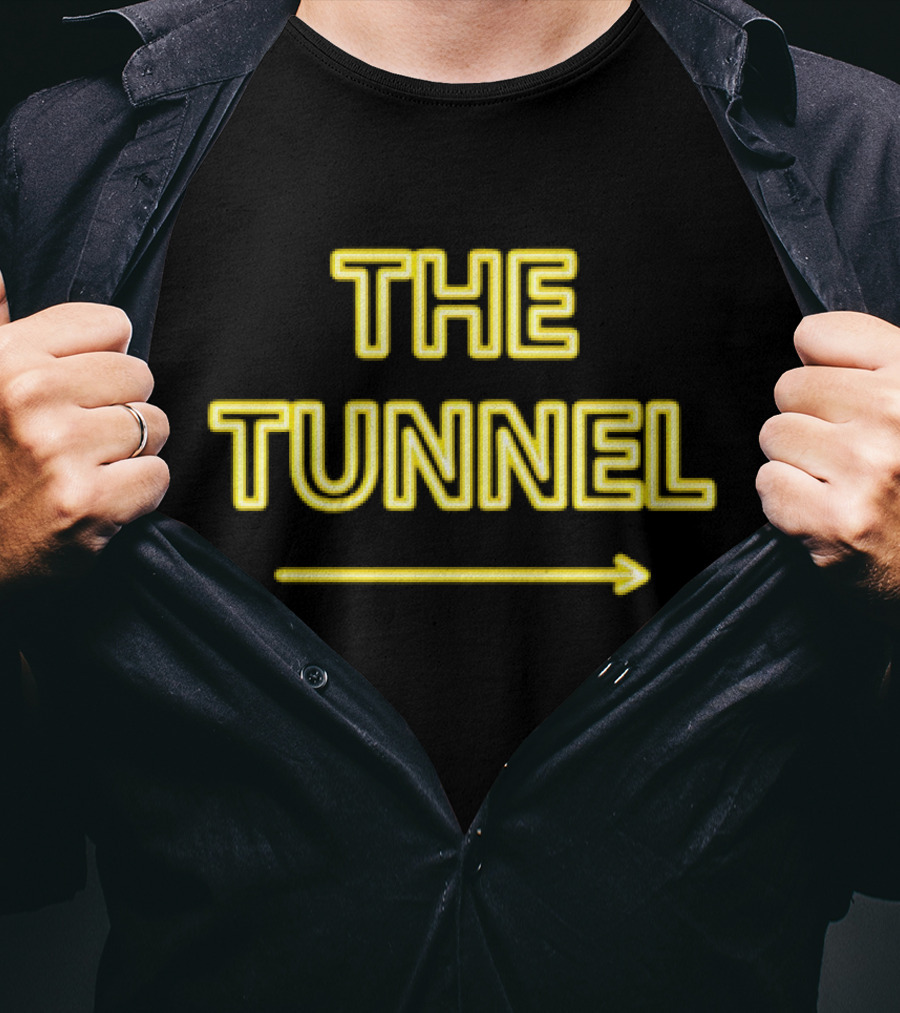 THE TUNNEL Arrow Neon Text T-Shirt