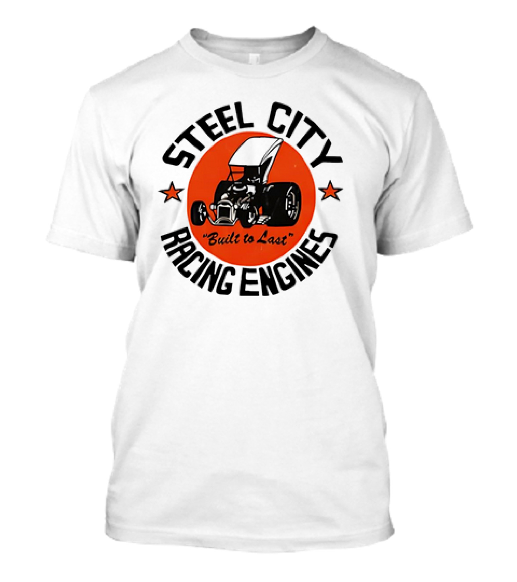 Steel City Racing Engines Built To Last Retro Hot Rod T-Shirt