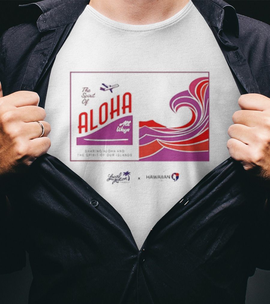 The Spirit Of Aloha Hawaiian Airlines Local Motion Sharing Aloha Waves T-Shirt