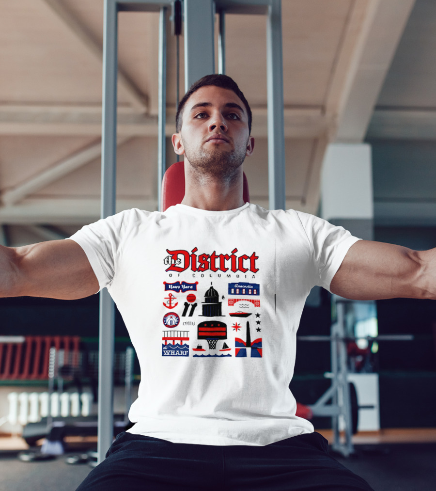 The District Of Columbia Navy Yard Anacostia Wharf Symbols T-Shirt