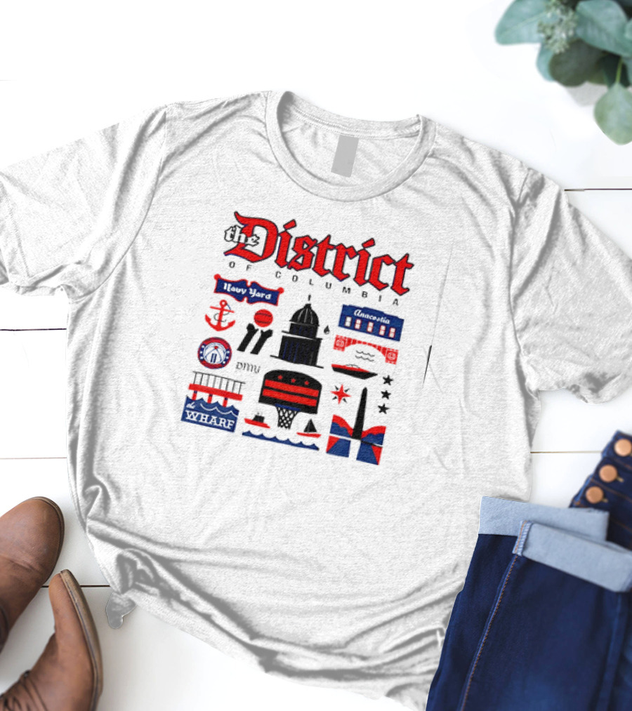 The District Of Columbia Navy Yard Anacostia Wharf Symbols T-Shirt