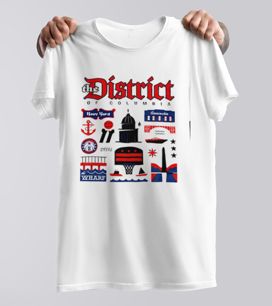 The District Of Columbia Navy Yard Anacostia Wharf Symbols T-Shirt