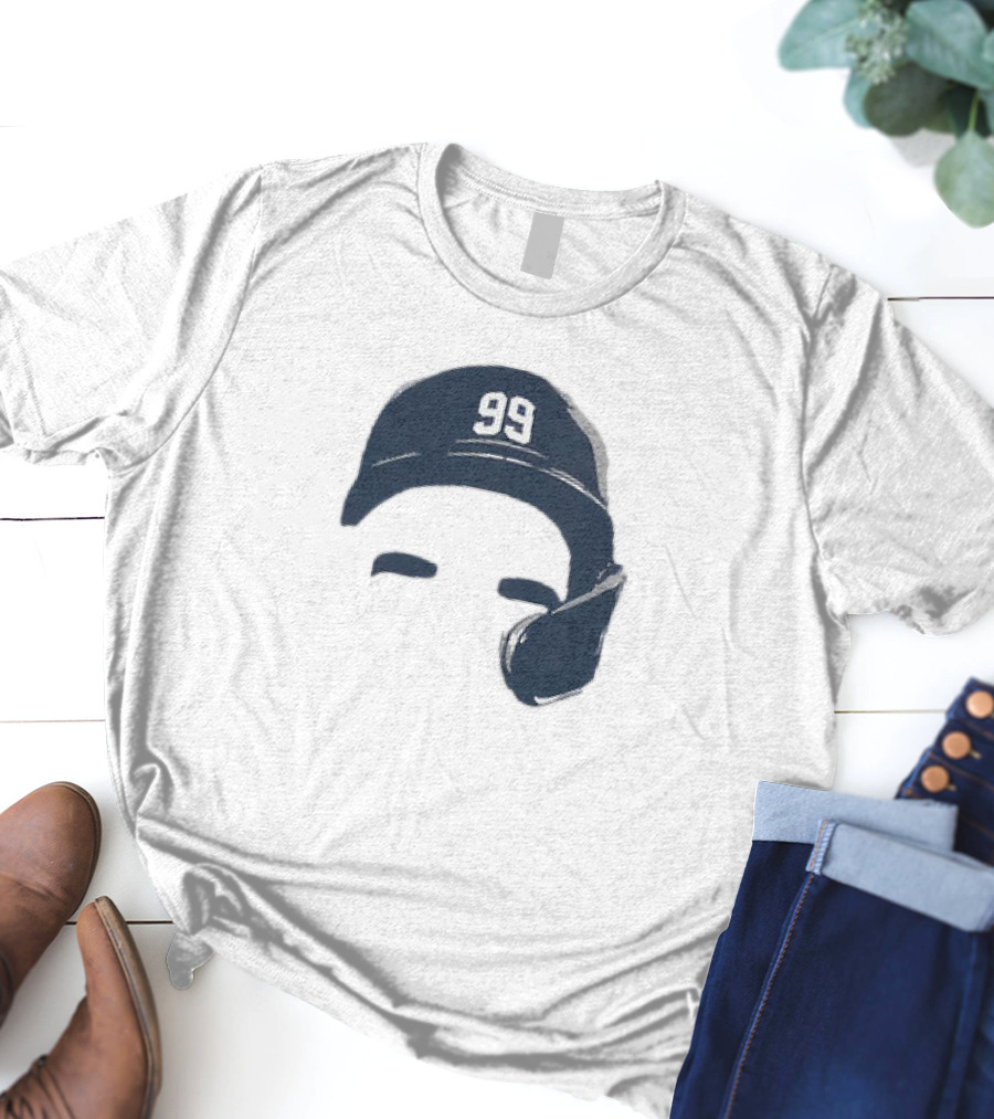 Aaron Judge New York Yankees Number 99 Blank Face Baseball Cap T-Shirt