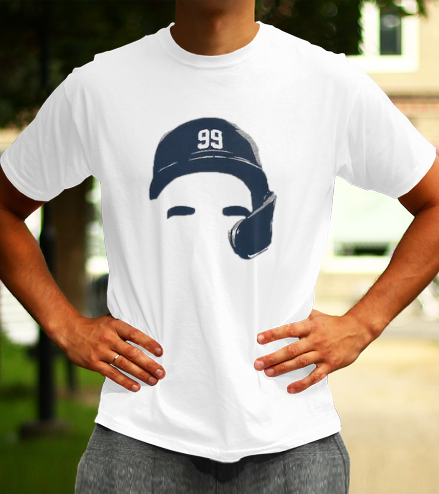 Aaron Judge New York Yankees Number 99 Blank Face Baseball Cap T-Shirt