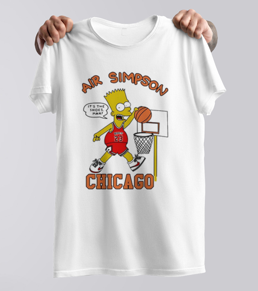 Air Simpson Chicago Basketball Cartoon Michael Jordan T-Shirt