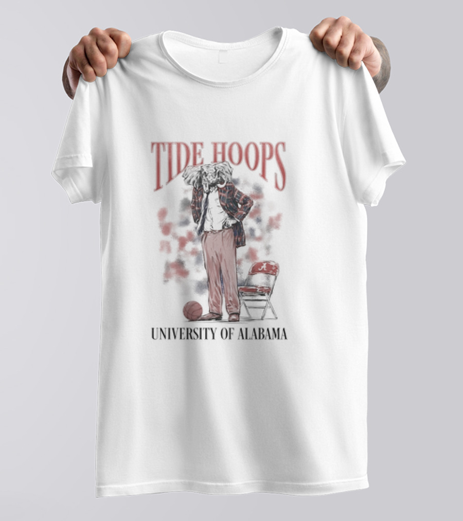 University Of Alabama Tide Hoops Big AL Coach Crimson Tide Basketball T-Shirt