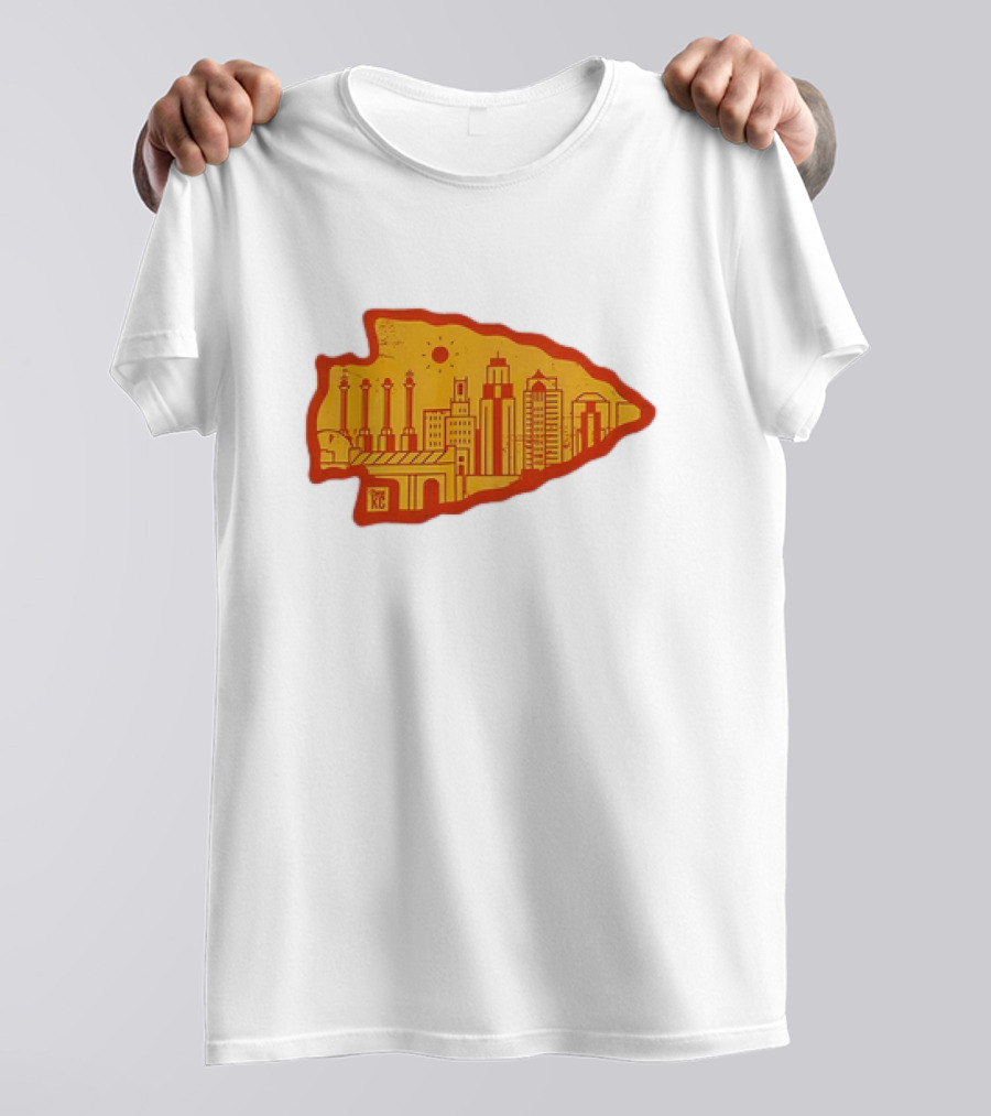 Arrowhead KC Kansas City Skyline T-Shirt