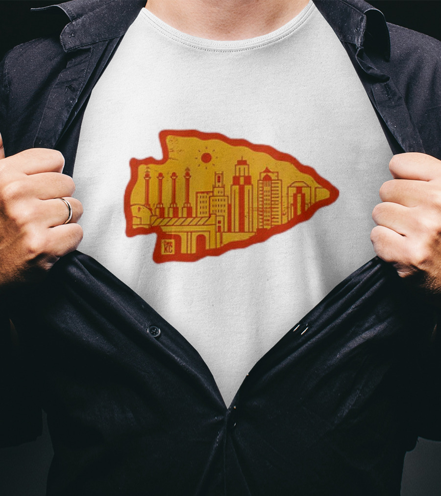 Arrowhead KC Kansas City Skyline T-Shirt