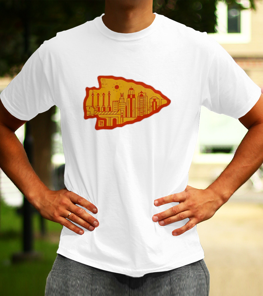 Arrowhead KC Kansas City Skyline T-Shirt