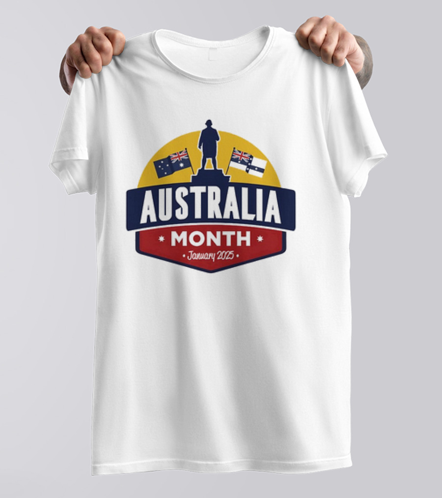 Australia Month Celebration January 2025 With Flags T-Shirt