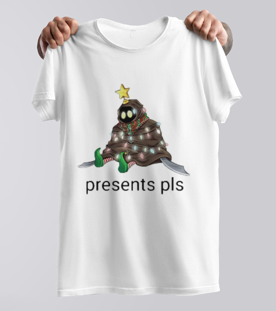 Bob Bobowski Presents Pls In Holiday Lights Adorned With Star And Blades T-Shirt
