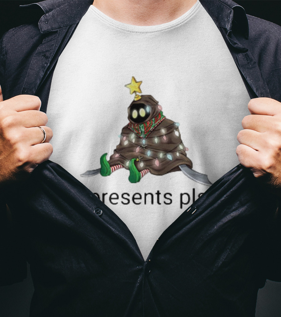 Bob Bobowski Presents Pls In Holiday Lights Adorned With Star And Blades T-Shirt