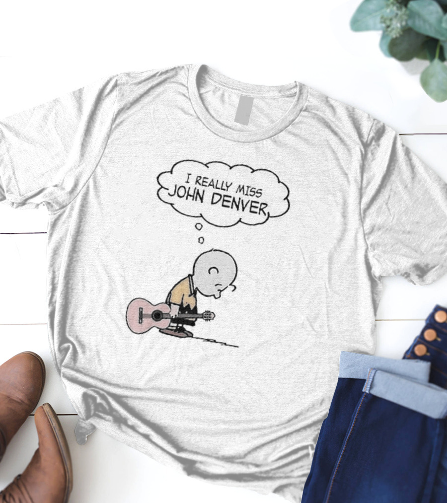Charlie Brown I Really Miss John Denver Peanuts Comic T-Shirt