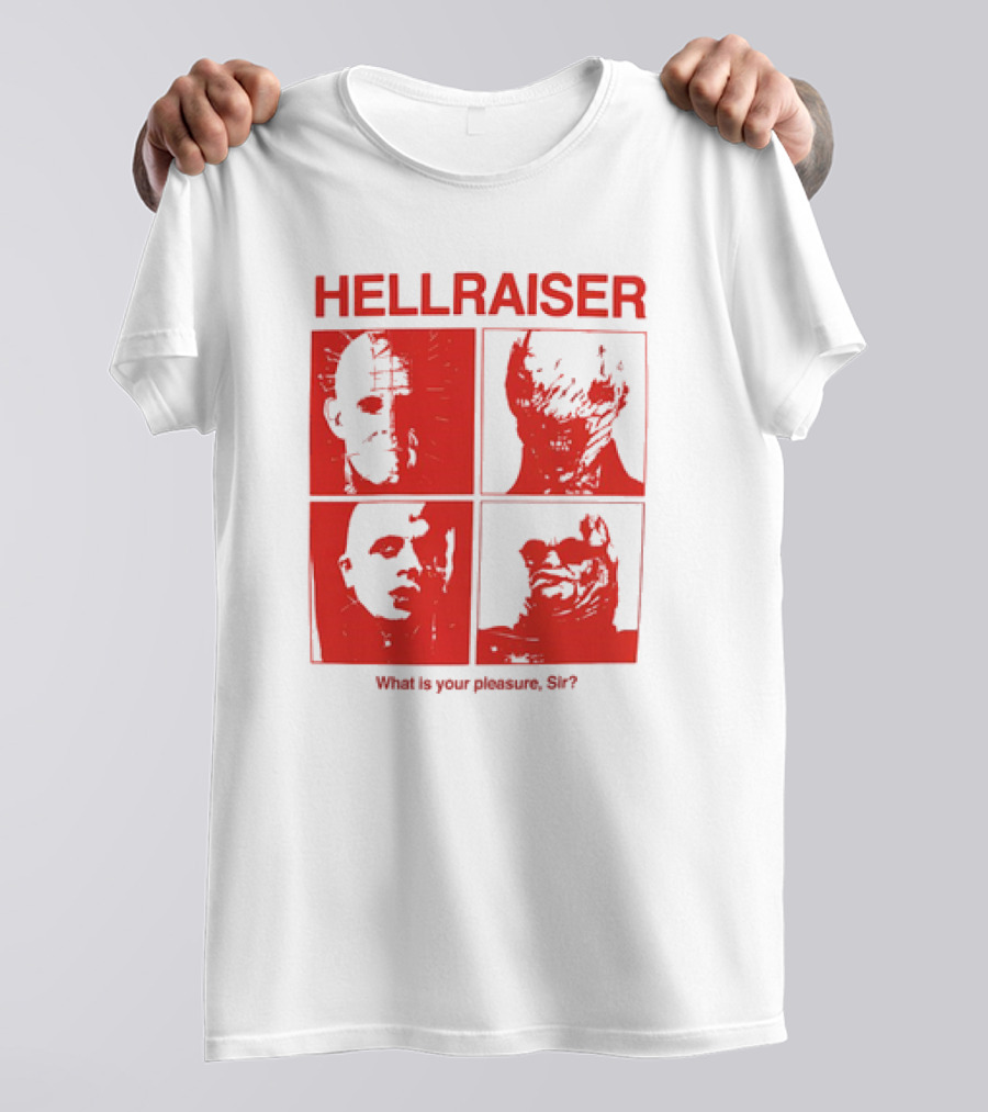 Hellraiser What Is Your Pleasure Sir Iconic Horror Faces Red T-Shirt