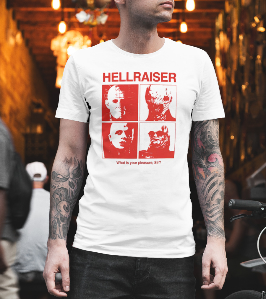 Hellraiser What Is Your Pleasure Sir Iconic Horror Faces Red T-Shirt