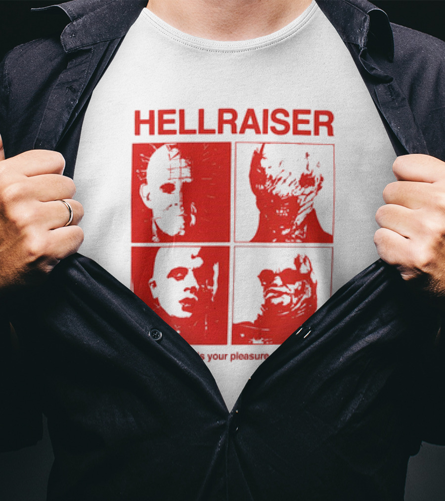 Hellraiser What Is Your Pleasure Sir Iconic Horror Faces Red T-Shirt