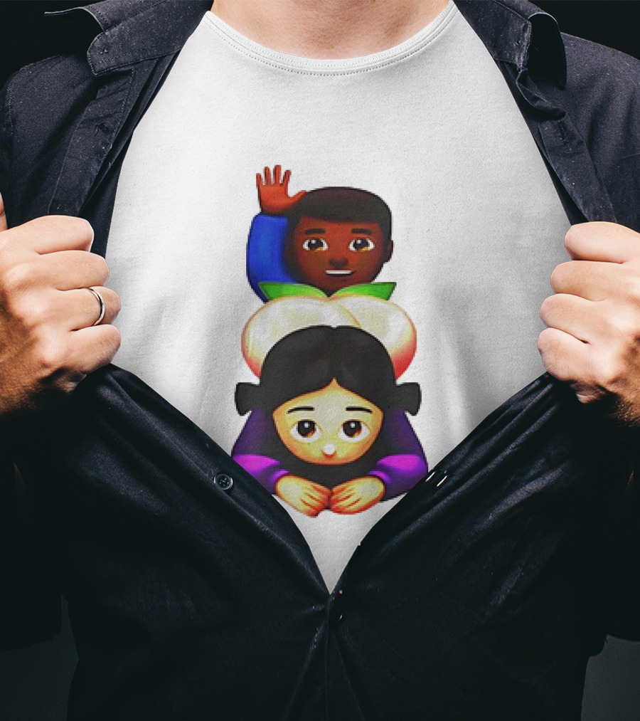 Doggystyle Emoji Meme Peach Behind Scene T-Shirt