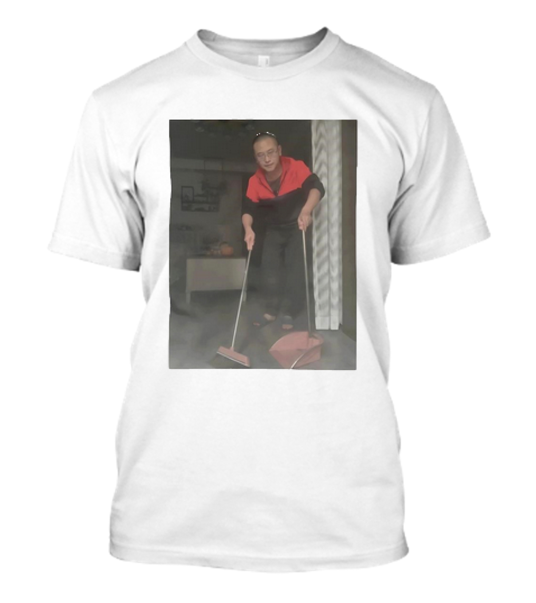 Hygiene Guy Cleaning With Broom And Dustpan Indoors T-Shirt