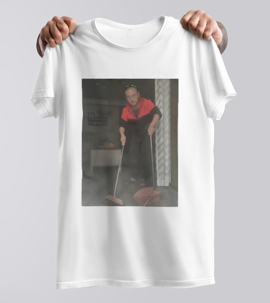 Hygiene Guy Cleaning With Broom And Dustpan Indoors T-Shirt