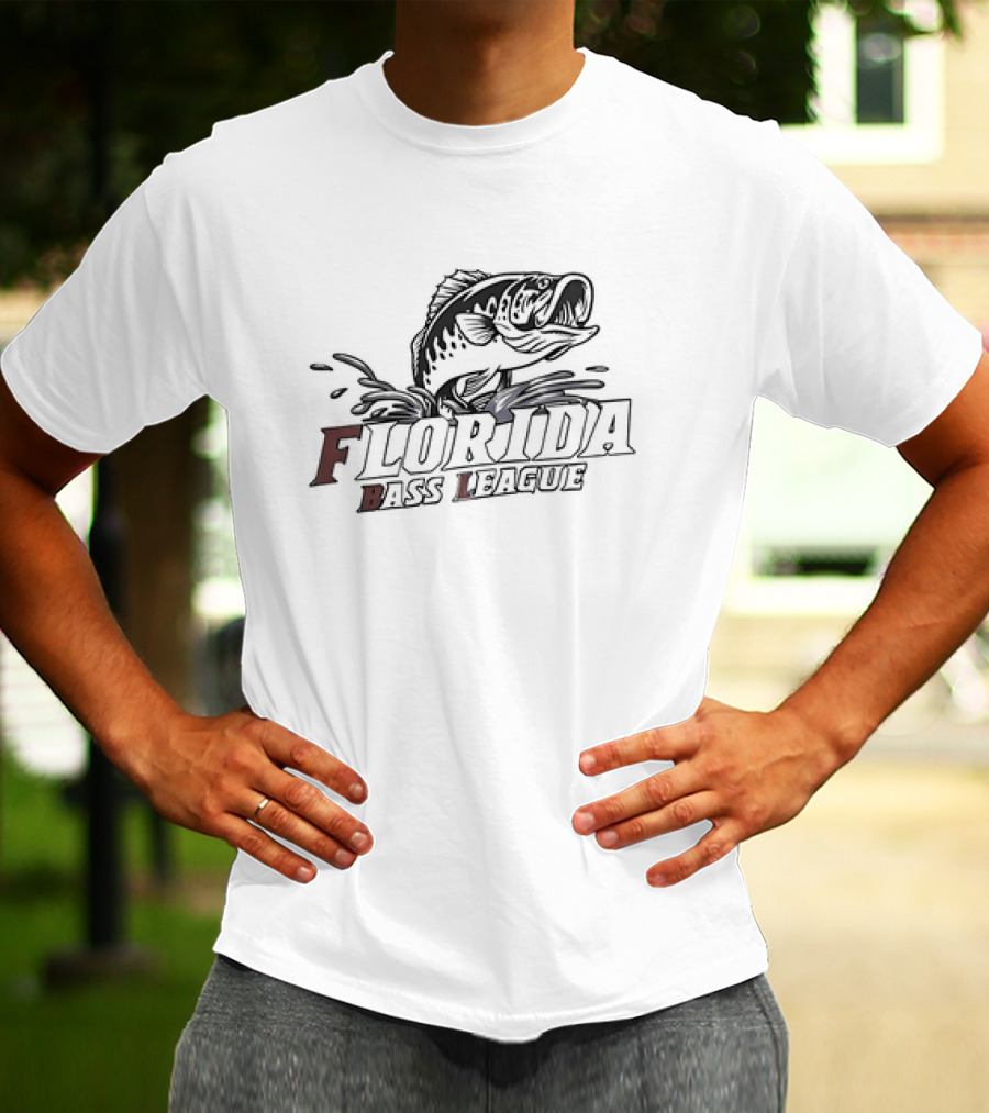 Florida Bass League Splashing Fish T-Shirt