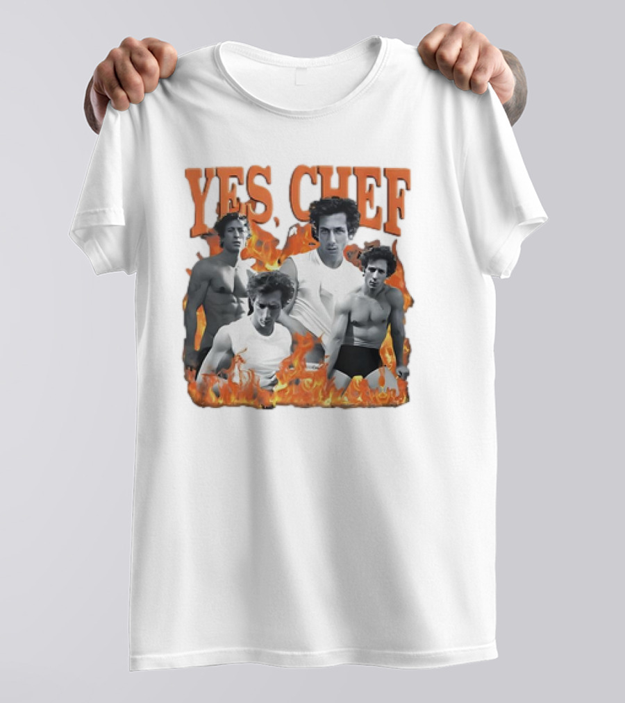Yes Chef Jeremy Allen White Fire Montage T-Shirt