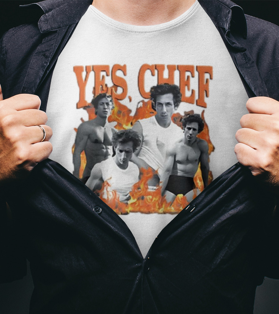Yes Chef Jeremy Allen White Fire Montage T-Shirt