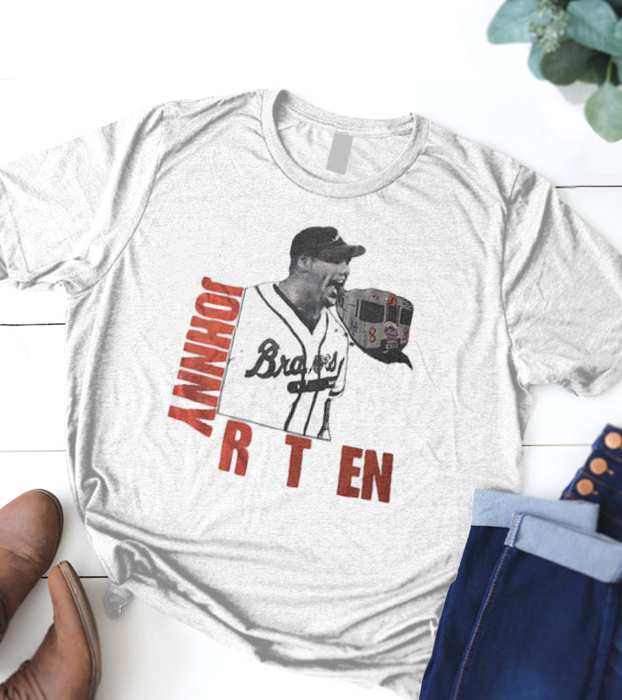 Johnny Rotten Braves Mets Subway Mashup Vintage T-Shirt