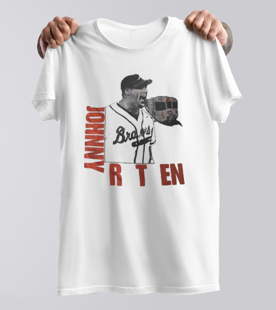 Johnny Rotten Braves Mets Subway Mashup Vintage T-Shirt