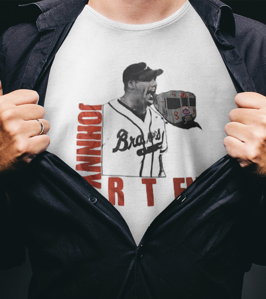 Johnny Rotten Braves Mets Subway Mashup Vintage T-Shirt