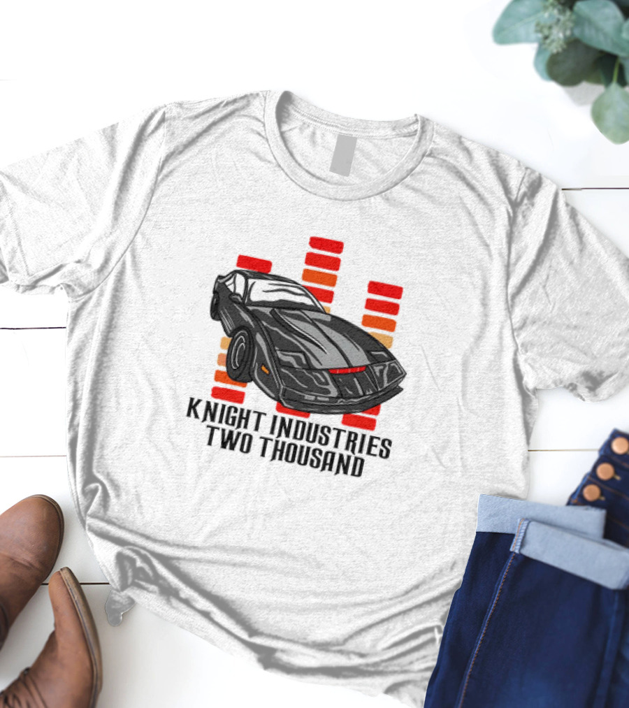 Knight Industries Two Thousand Iconic Car With Red Bar Elements T-Shirt