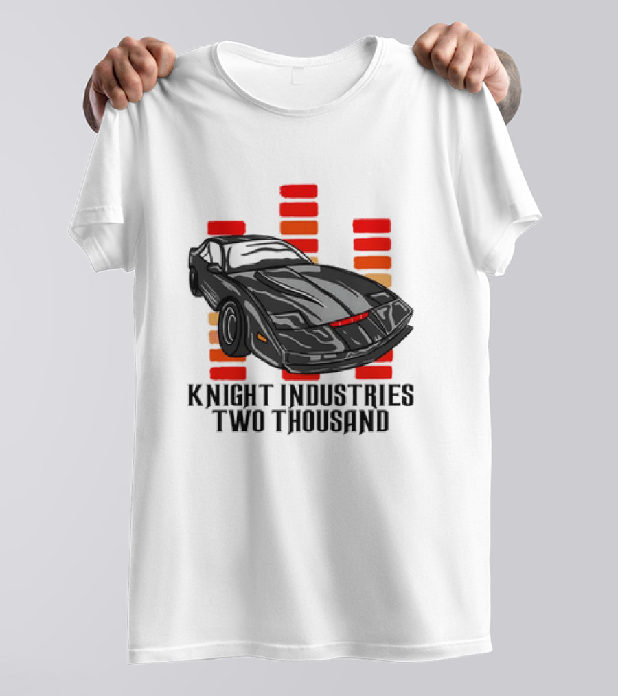 Knight Industries Two Thousand Iconic Car With Red Bar Elements T-Shirt