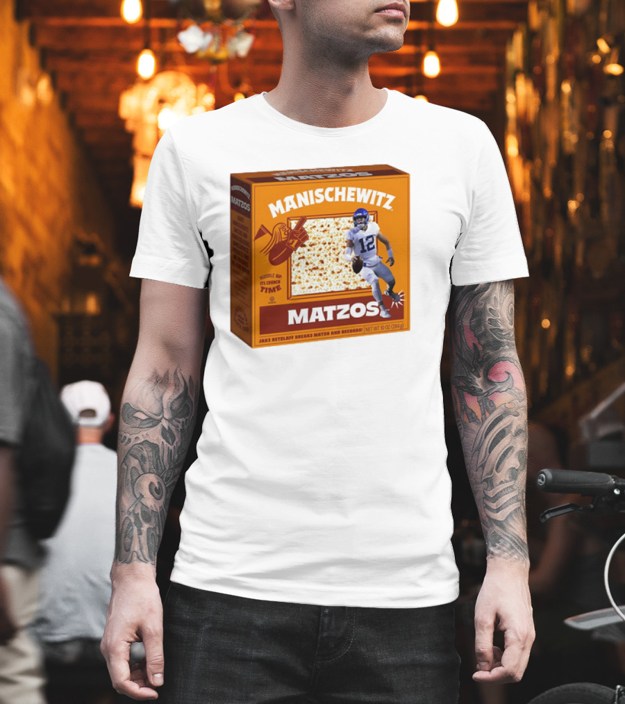 Manischewitz Matzos Jake Retzlaff Breaks Matzo And Records BYU Cougars Matzo Crunch Football T-Shirt