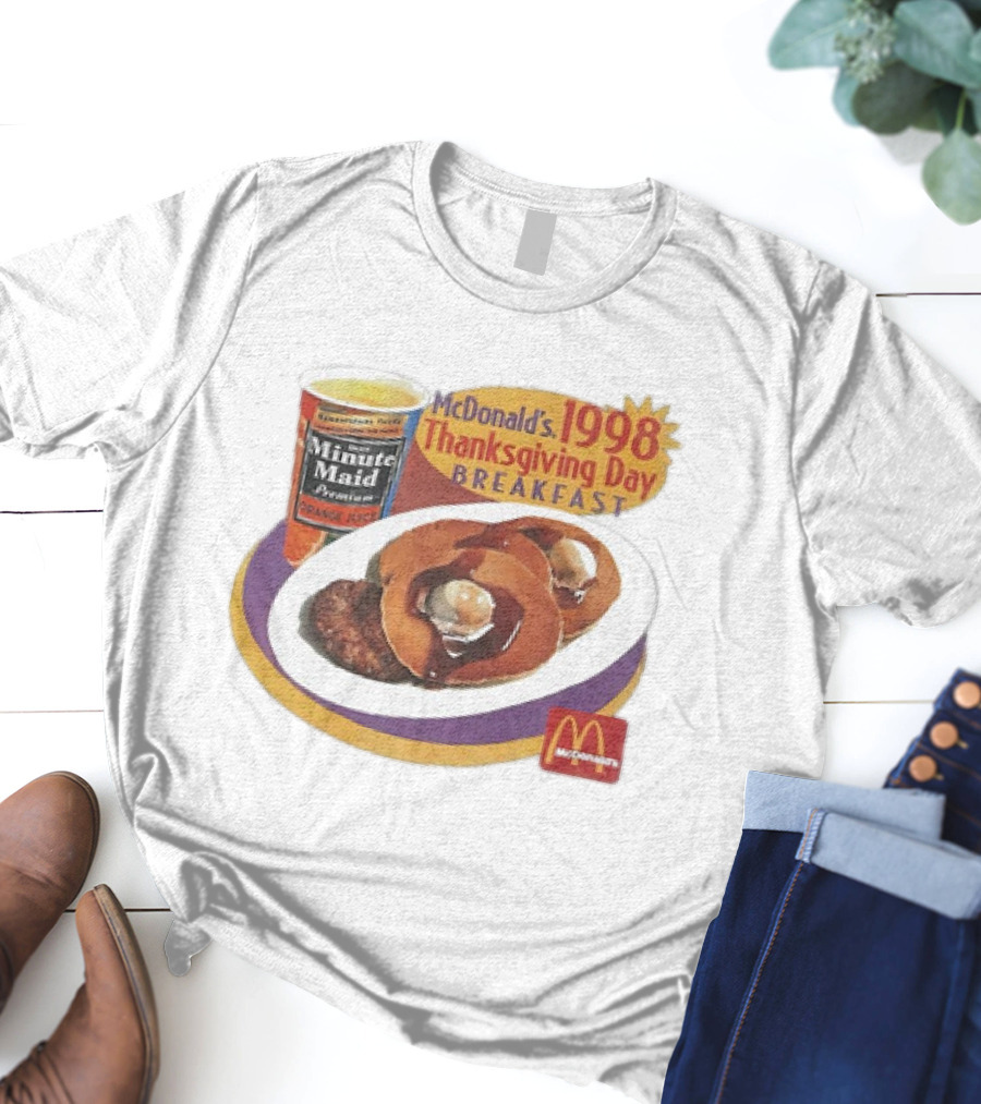 Minute Maid Orange Juice McDonald’s 1998 Thanksgiving Day Breakfast With Pancakes T-Shirt