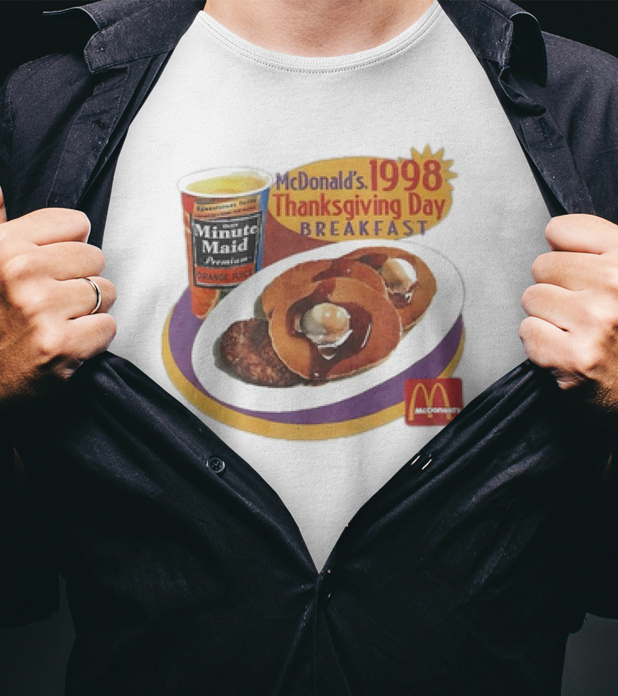 Minute Maid Orange Juice McDonald’s 1998 Thanksgiving Day Breakfast With Pancakes T-Shirt