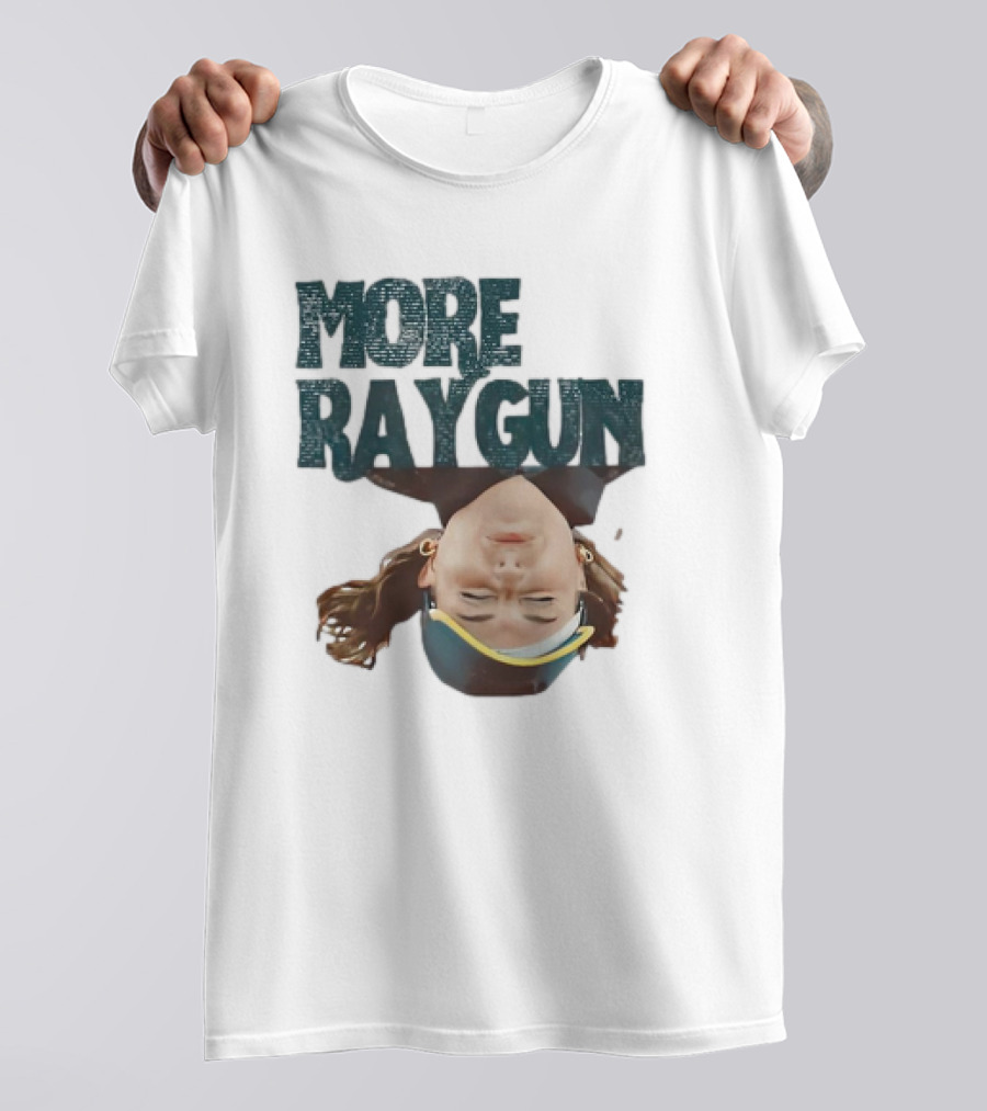 More Raygun Upside Down Headphone T-Shirt