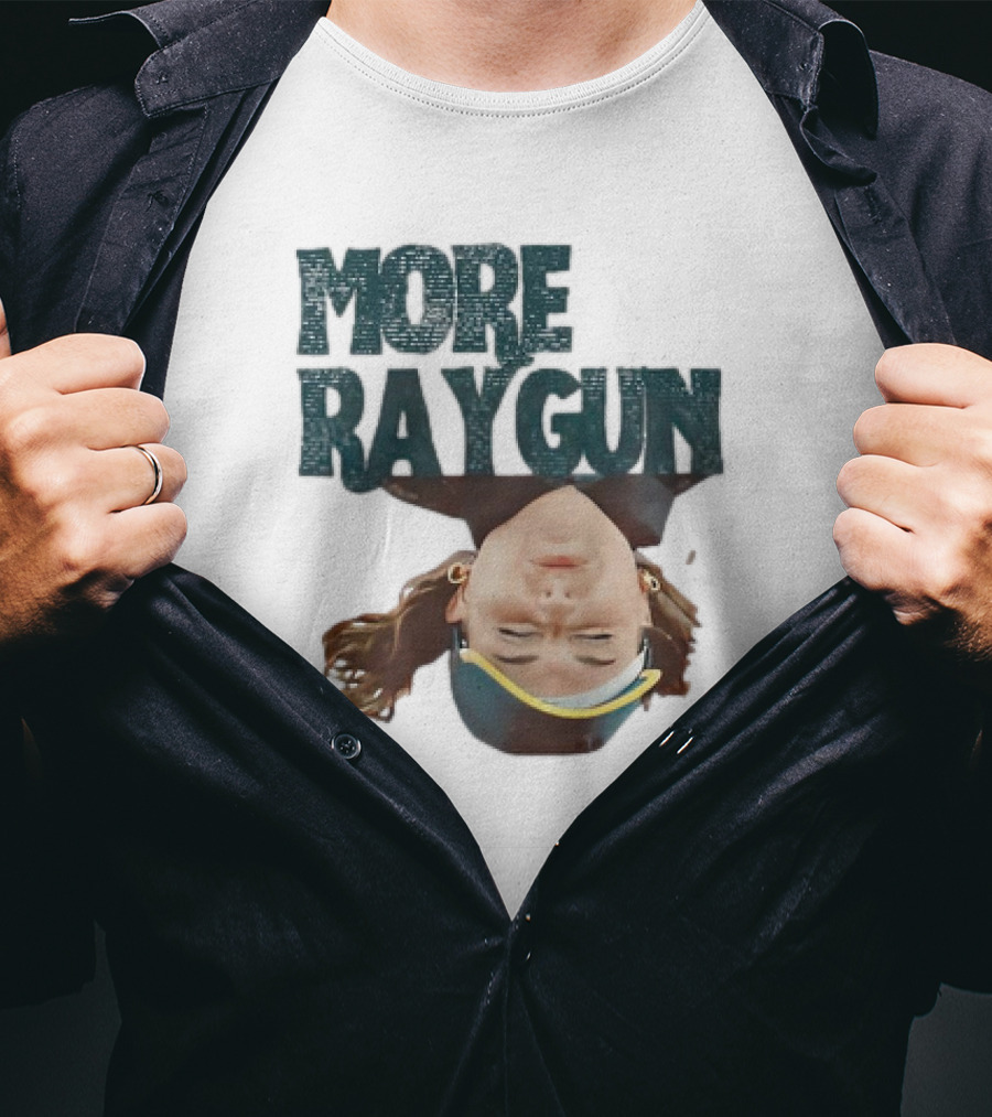 More Raygun Upside Down Headphone T-Shirt