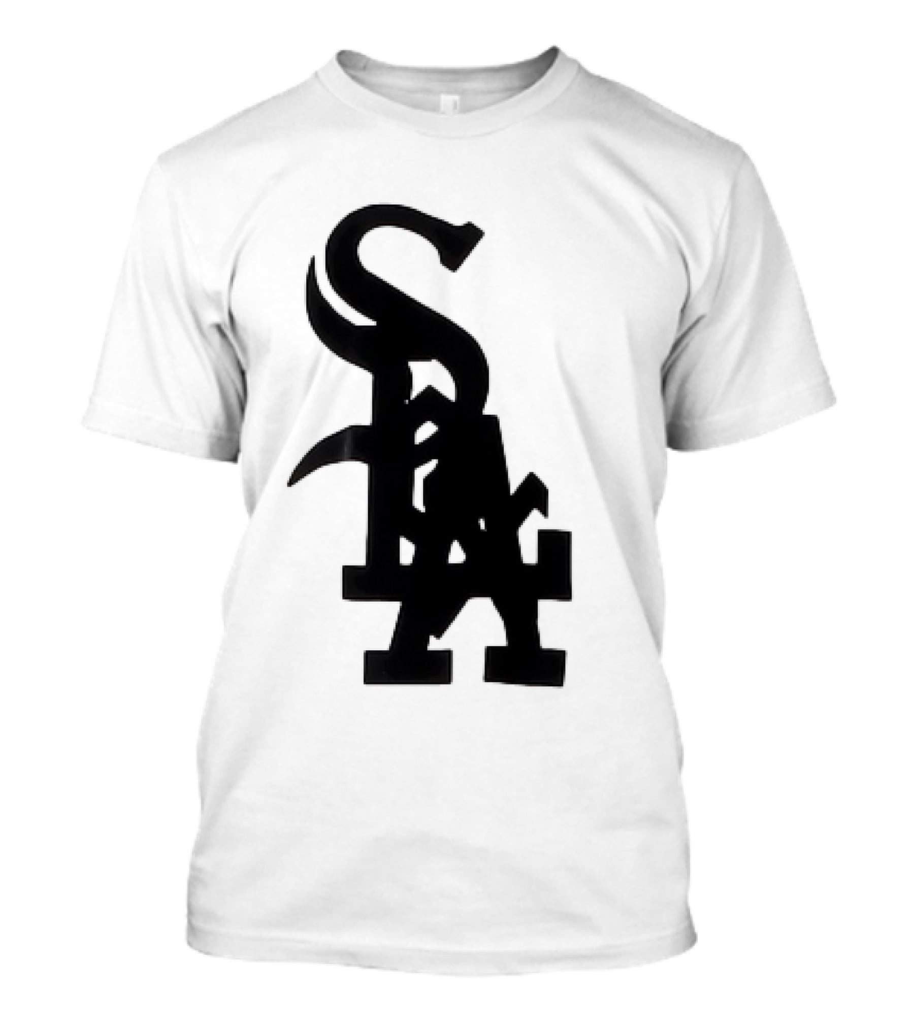 Chicago White Sox And Los Angeles Dodgers Logo Combination T-Shirt